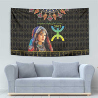 Happy Amazigh New Year Tapestry With Women Amazigh - Berber Pattern - Wonder Print Shop