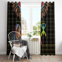Happy Amazigh New Year Window Curtain With Women Amazigh - Berber Pattern - Wonder Print Shop