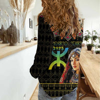 Happy Amazigh New Year Women Casual Shirt With Women Amazigh - Berber Pattern - Wonder Print Shop