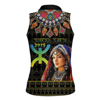 Happy Amazigh New Year Women Sleeveless Polo Shirt With Women Amazigh - Berber Pattern - Wonder Print Shop