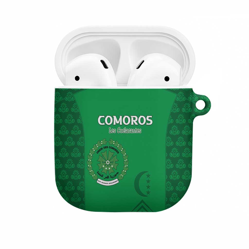 Comoros Football AirPods Case Go Champions Green Les Coelacantes - Wonder Print Shop