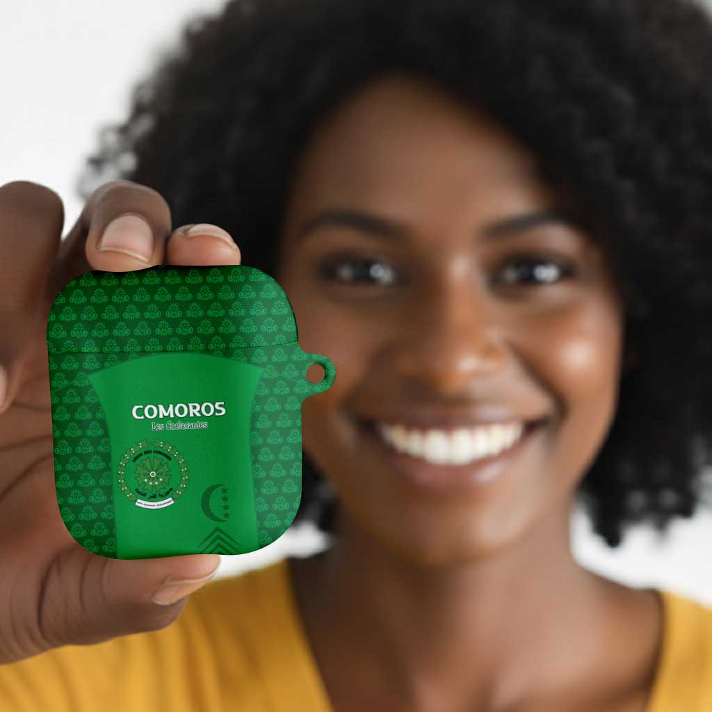 Comoros Football AirPods Case Go Champions Green Les Coelacantes - Wonder Print Shop