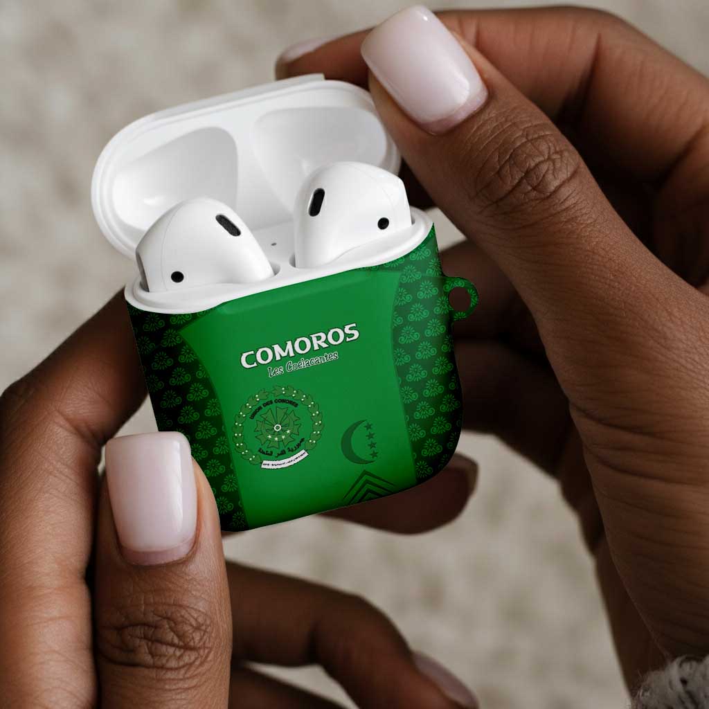 Comoros Football AirPods Case Go Champions Green Les Coelacantes - Wonder Print Shop