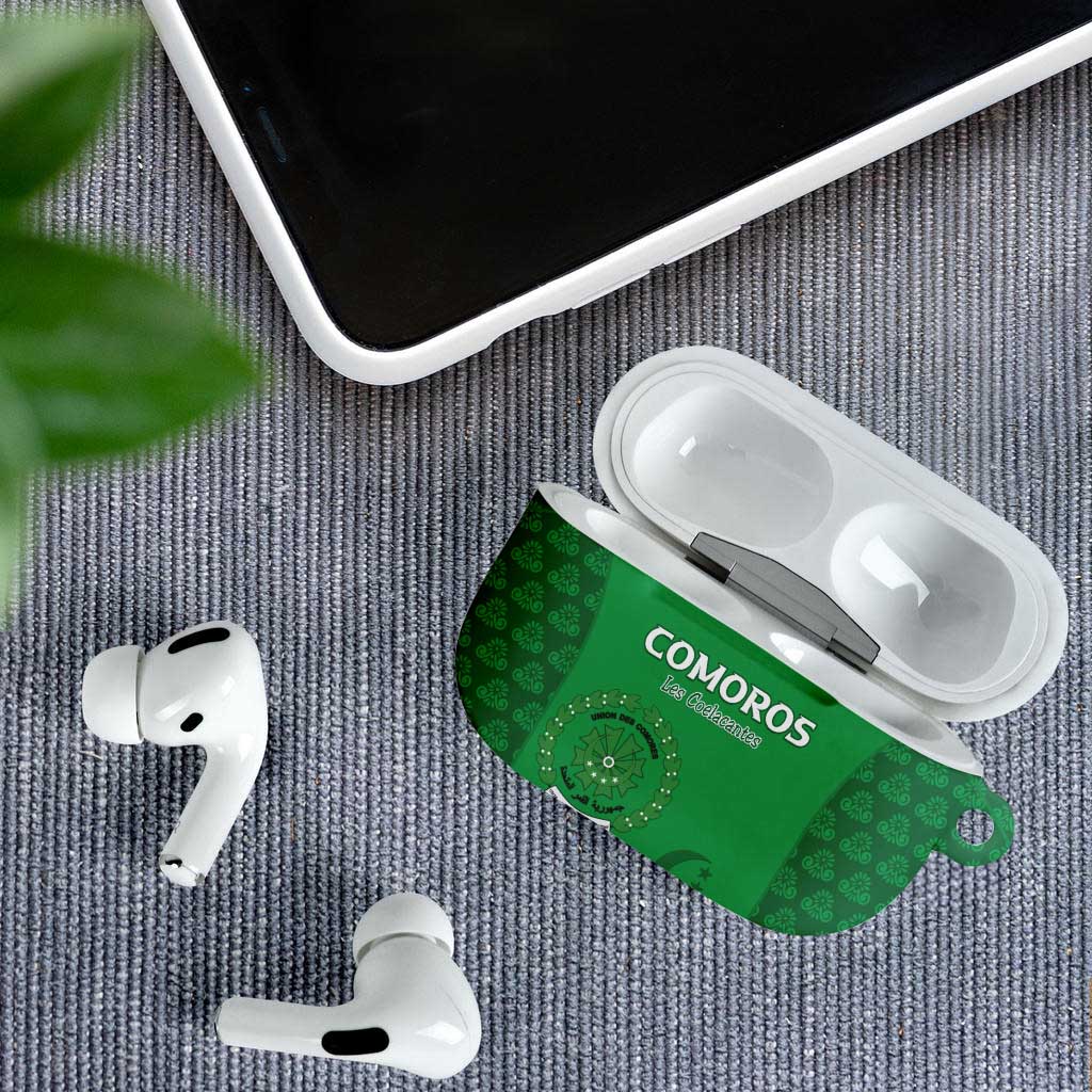 Comoros Football AirPods Case Go Champions Green Les Coelacantes - Wonder Print Shop
