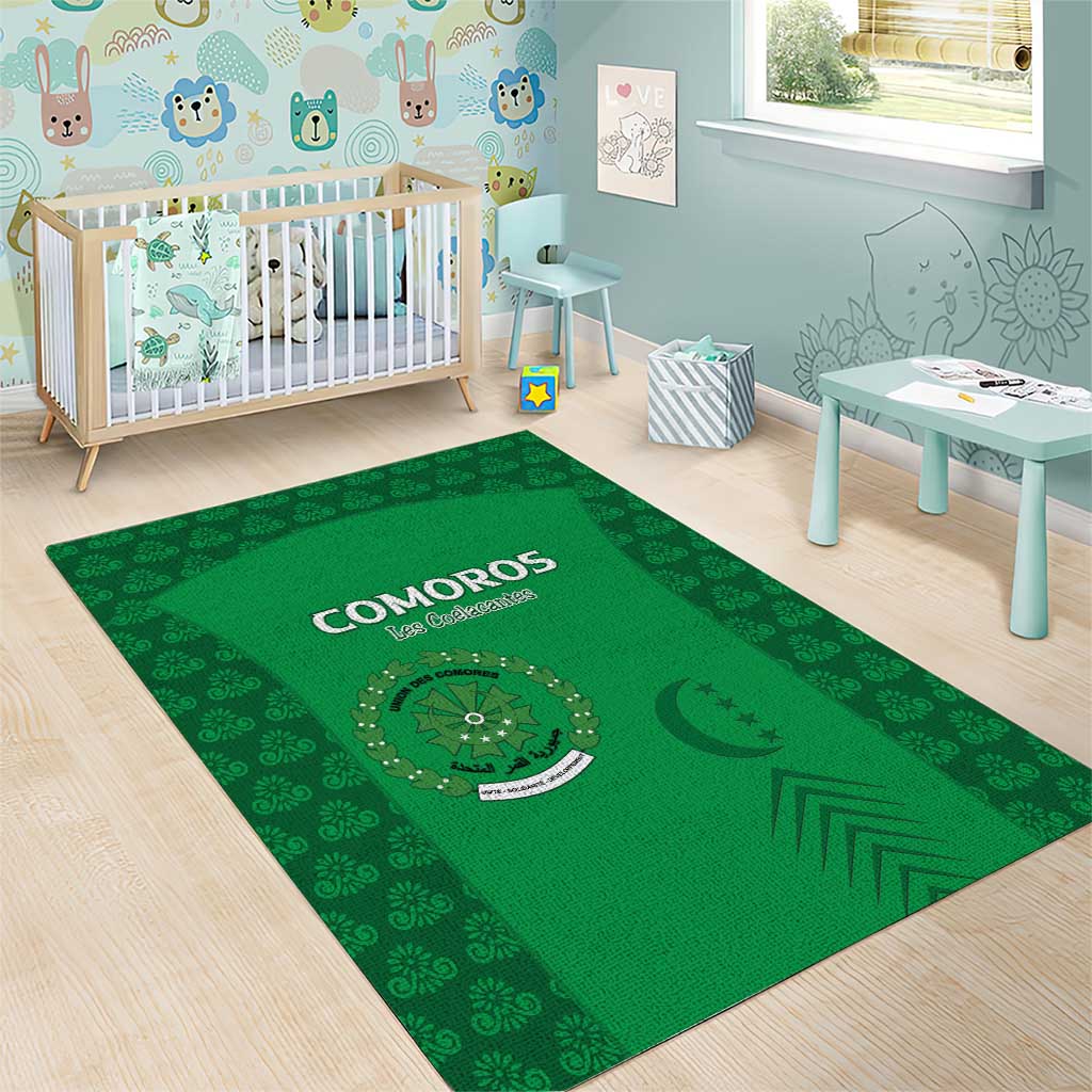 Comoros Football Area Rug Go Champions Green Les Coelacantes - Wonder Print Shop