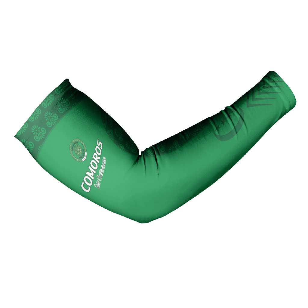 Custom Comoros Football Arm Sleeves Go Champions Green Les Coelacantes - Wonder Print Shop