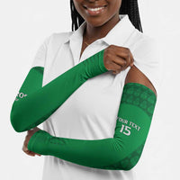 Custom Comoros Football Arm Sleeves Go Champions Green Les Coelacantes - Wonder Print Shop