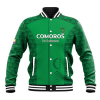 Custom Comoros Football Baseball Jacket Go Champions Green Les Coelacantes - Wonder Print Shop