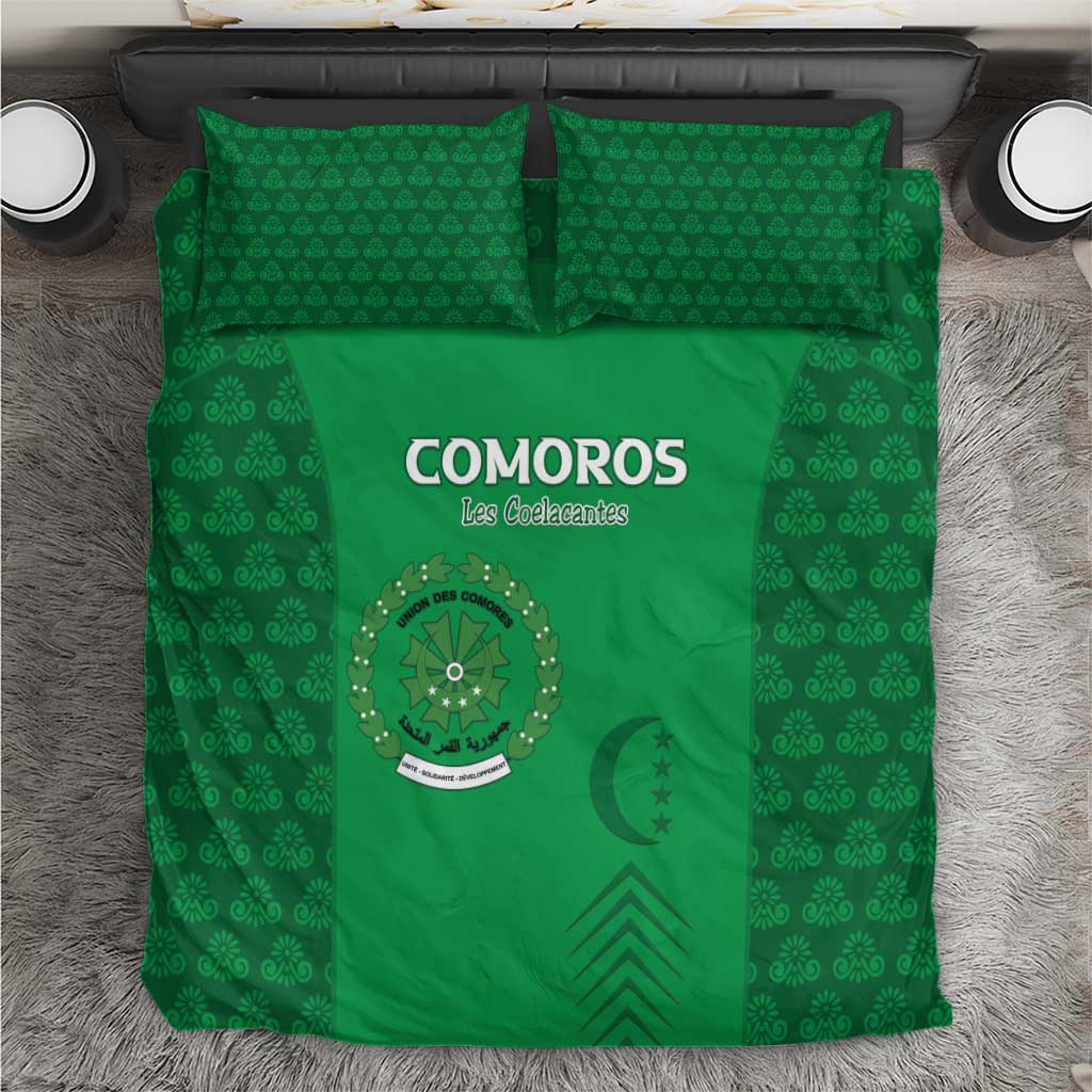 Comoros Football Bedding Set Go Champions Green Les Coelacantes - Wonder Print Shop