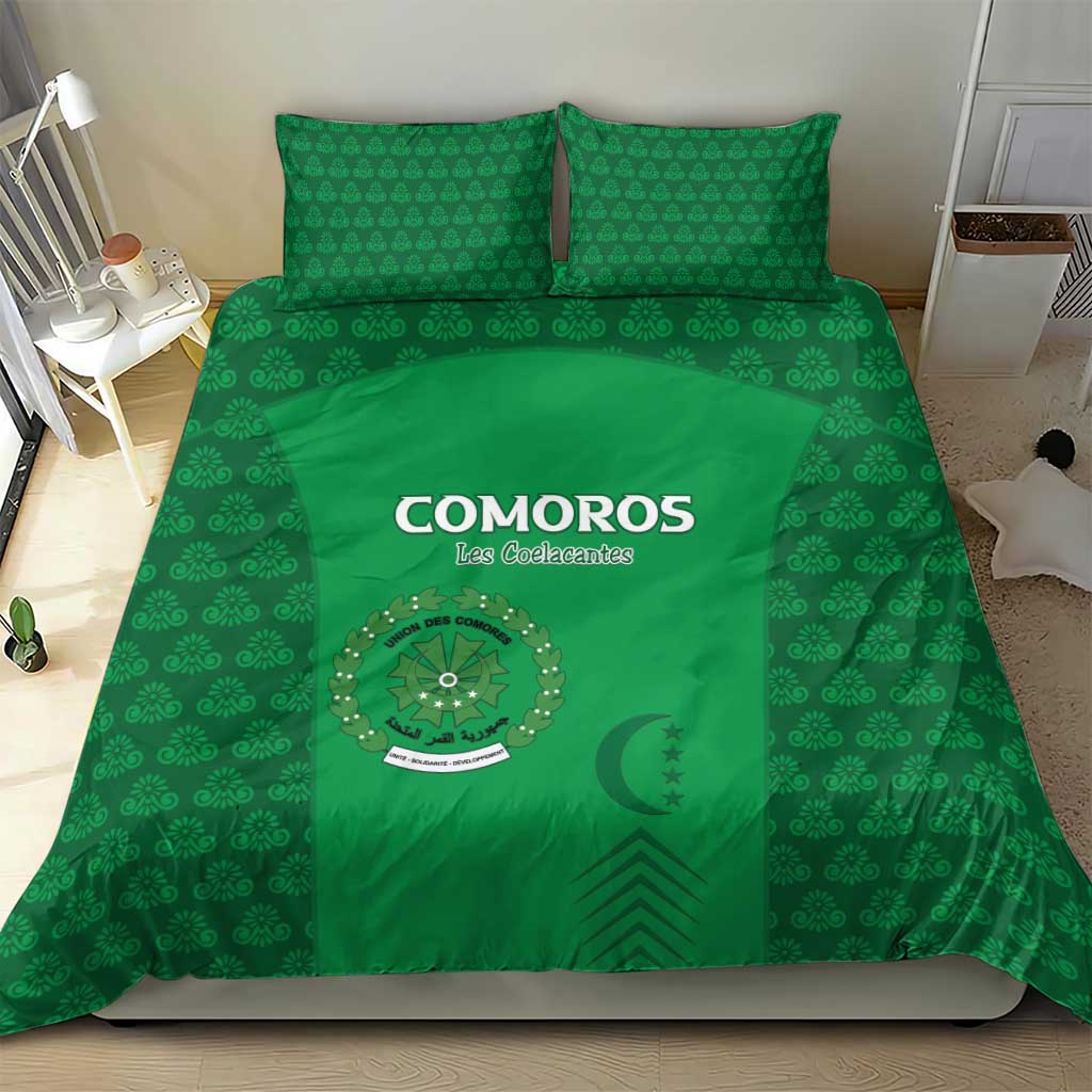 Comoros Football Bedding Set Go Champions Green Les Coelacantes - Wonder Print Shop