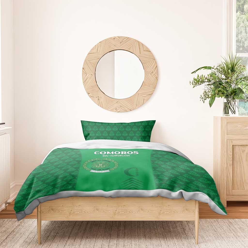 Comoros Football Bedding Set Go Champions Green Les Coelacantes - Wonder Print Shop