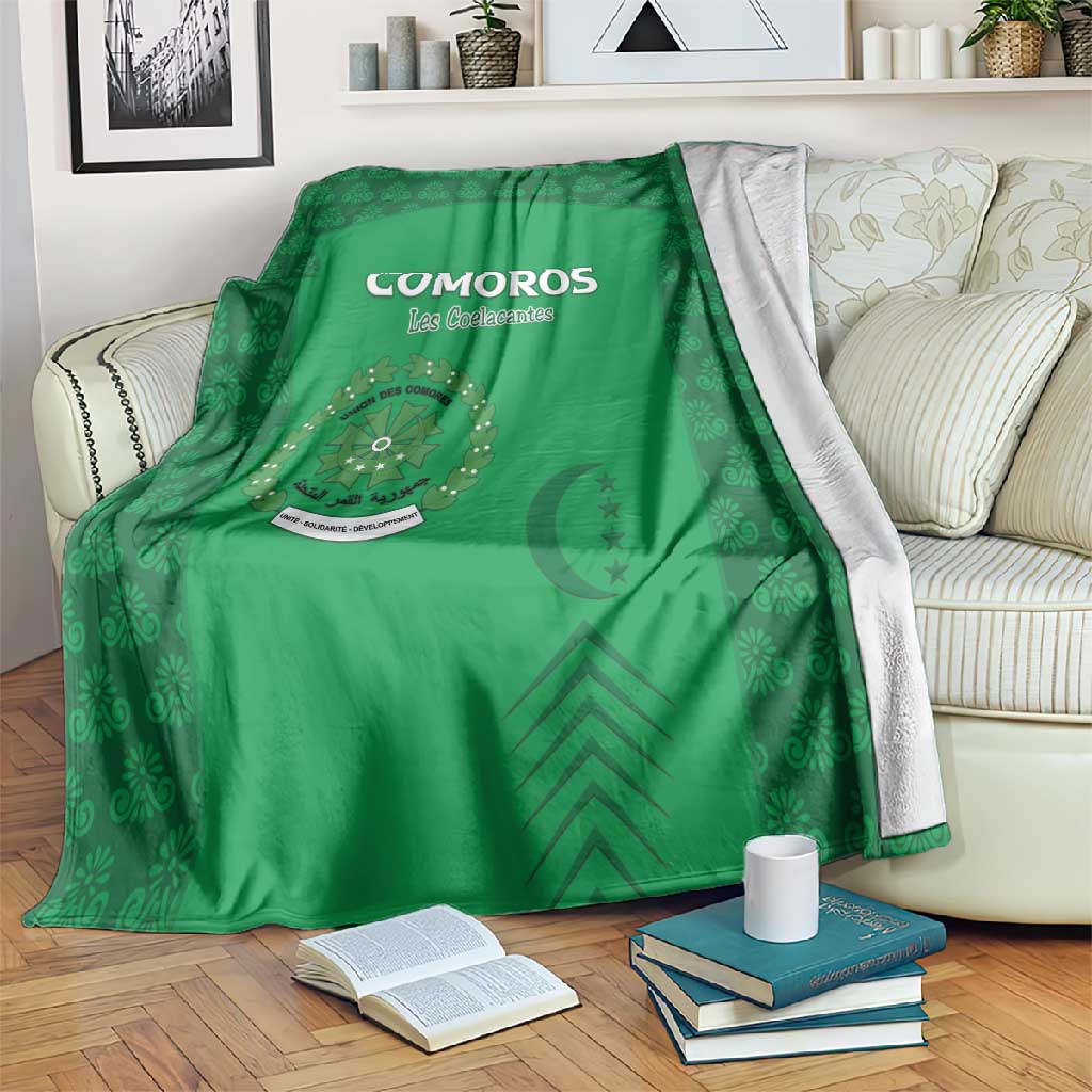 Comoros Football Blanket Go Champions Green Les Coelacantes - Wonder Print Shop