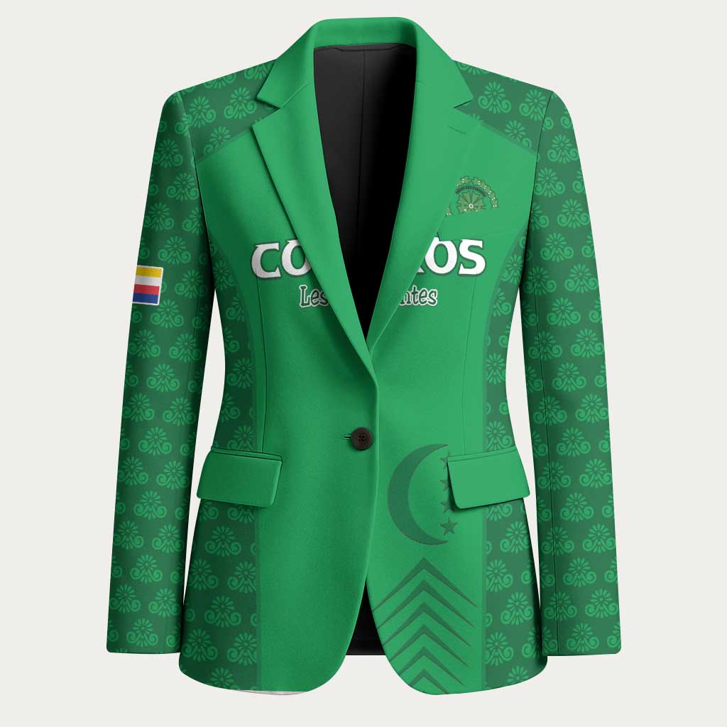 Custom Comoros Football Blazer Go Champions Green Les Coelacantes - Wonder Print Shop