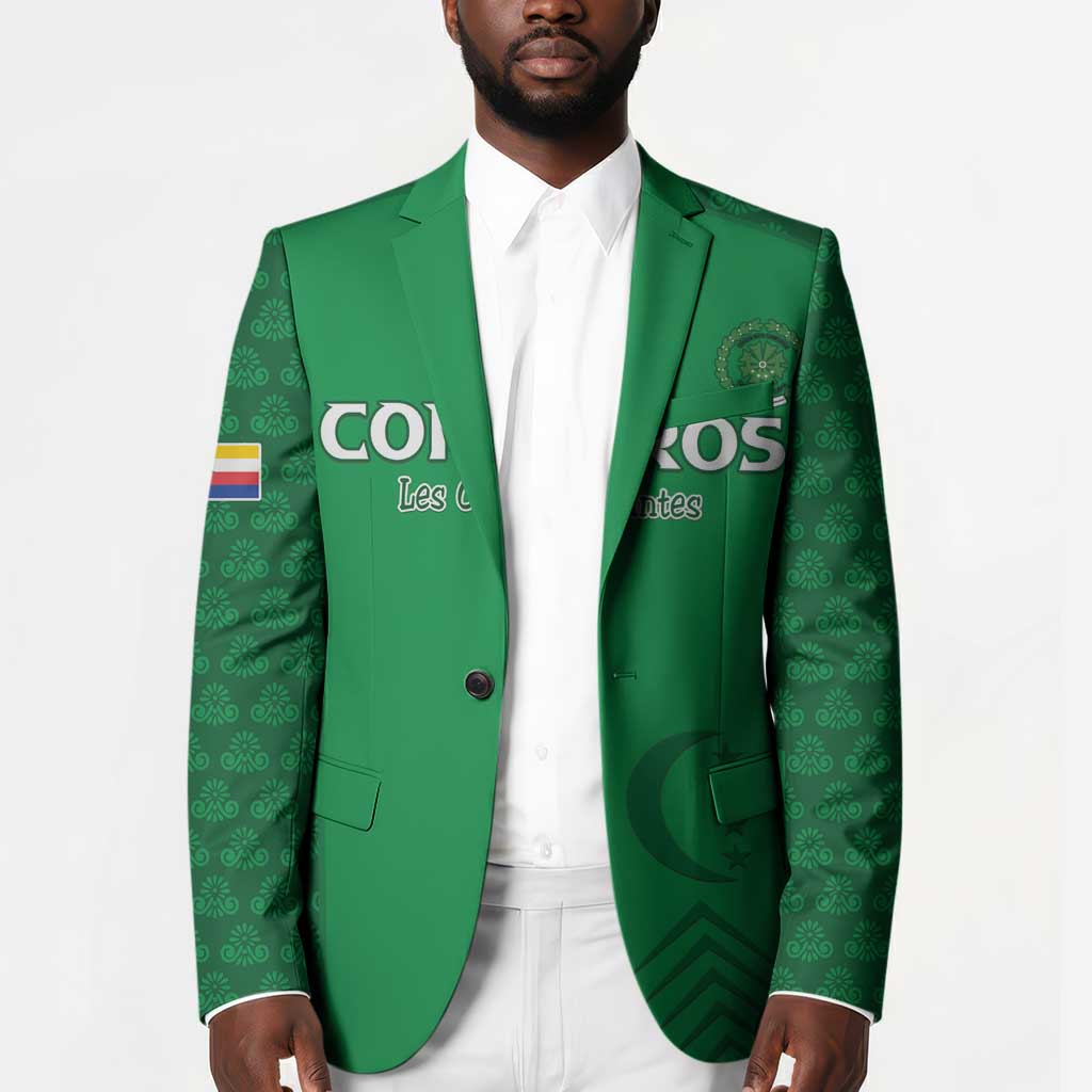 Custom Comoros Football Blazer Go Champions Green Les Coelacantes - Wonder Print Shop