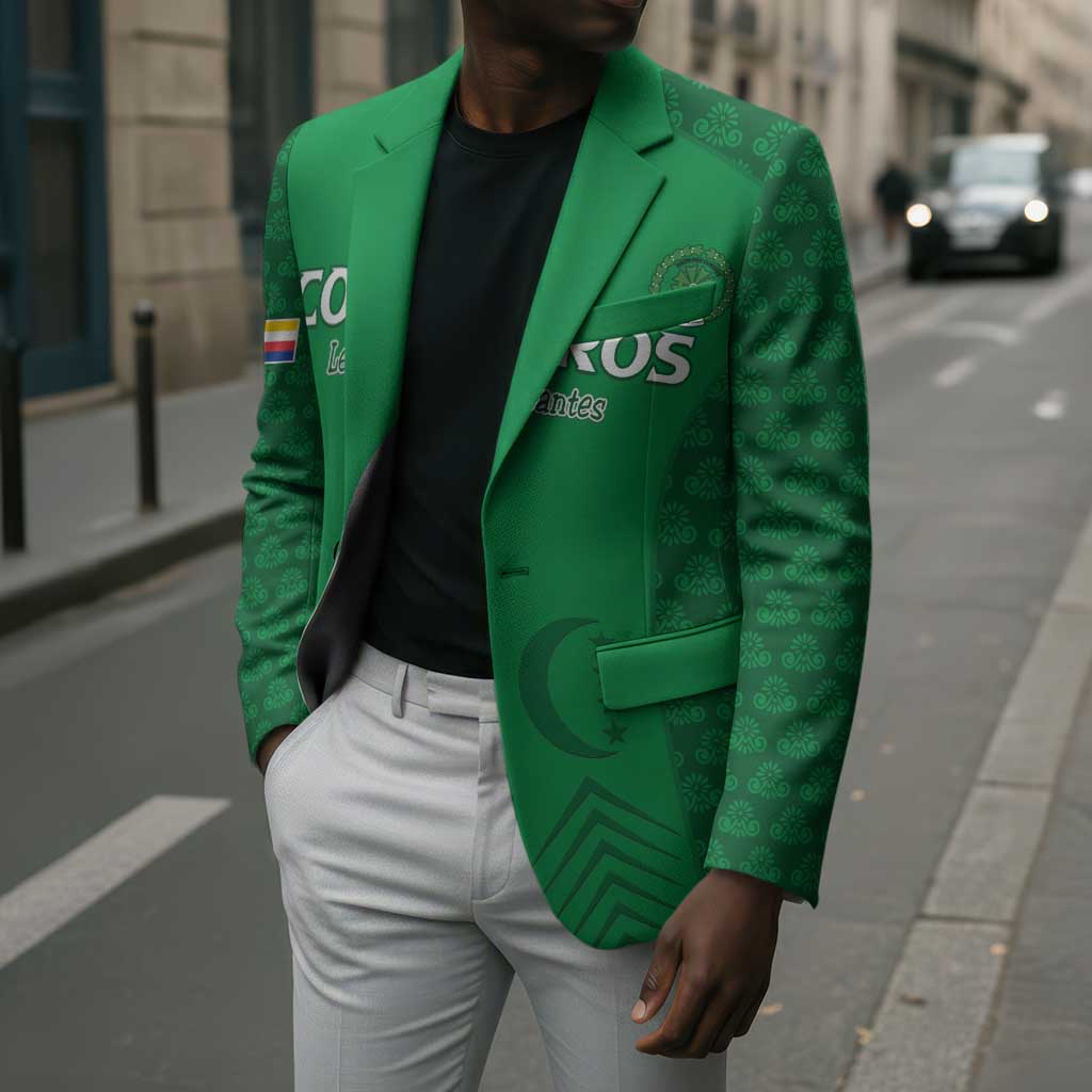 Custom Comoros Football Blazer Go Champions Green Les Coelacantes - Wonder Print Shop