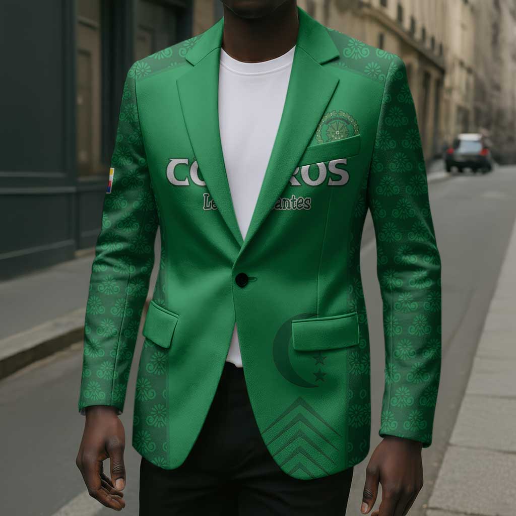 Custom Comoros Football Blazer Go Champions Green Les Coelacantes - Wonder Print Shop