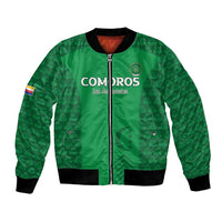 Custom Comoros Football Bomber Jacket Go Champions Green Les Coelacantes - Wonder Print Shop