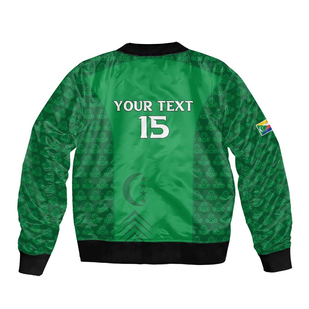 Custom Comoros Football Bomber Jacket Go Champions Green Les Coelacantes - Wonder Print Shop