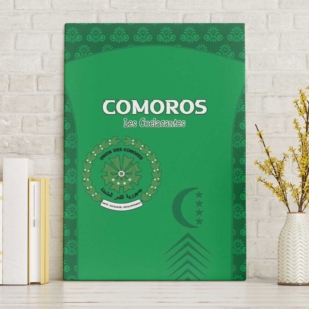 Comoros Football Canvas Wall Art Go Champions Green Les Coelacantes - Wonder Print Shop