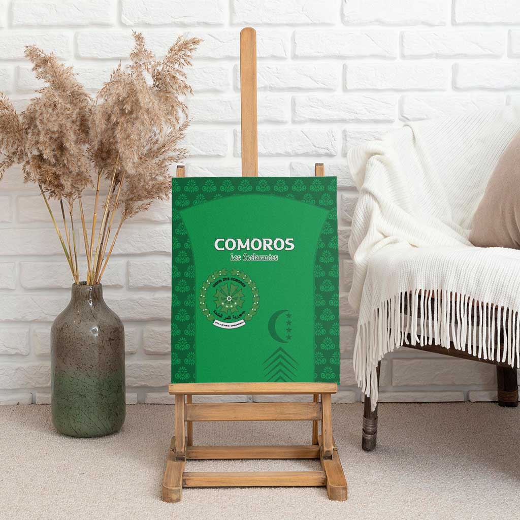 Comoros Football Canvas Wall Art Go Champions Green Les Coelacantes - Wonder Print Shop