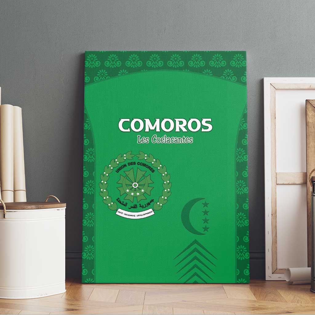 Comoros Football Canvas Wall Art Go Champions Green Les Coelacantes - Wonder Print Shop