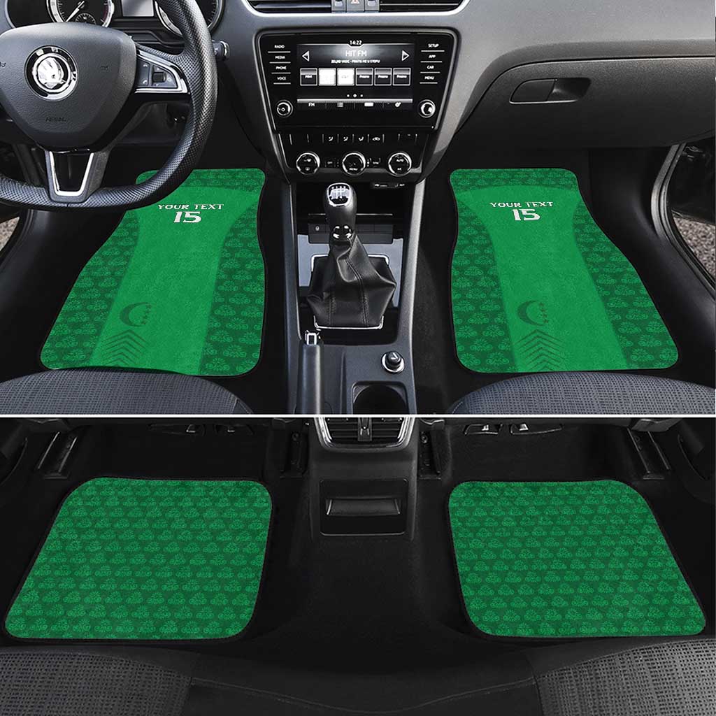 Custom Comoros Football Car Mats Go Champions Green Les Coelacantes - Wonder Print Shop