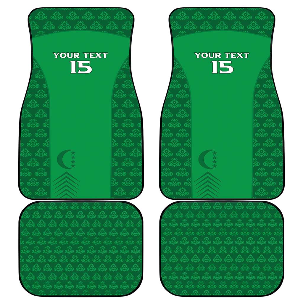 Custom Comoros Football Car Mats Go Champions Green Les Coelacantes - Wonder Print Shop
