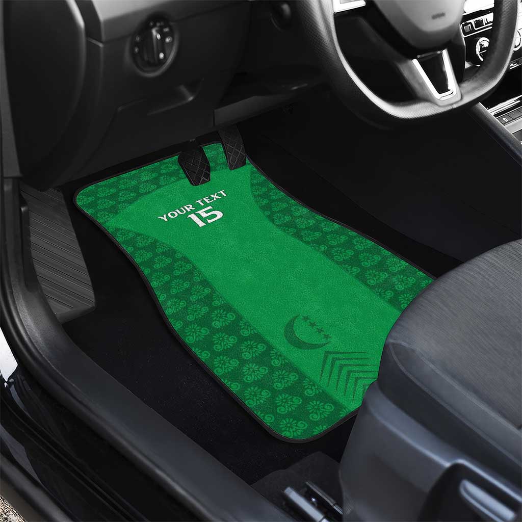 Custom Comoros Football Car Mats Go Champions Green Les Coelacantes - Wonder Print Shop