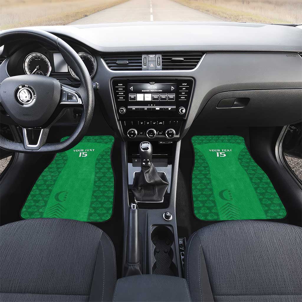 Custom Comoros Football Car Mats Go Champions Green Les Coelacantes - Wonder Print Shop