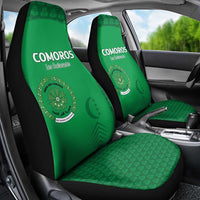 Comoros Football Car Seat Cover Go Champions Green Les Coelacantes - Wonder Print Shop