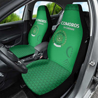 Comoros Football Car Seat Cover Go Champions Green Les Coelacantes - Wonder Print Shop