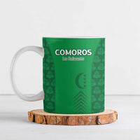 Custom Comoros Football Ceramic Mug Go Champions Green Les Coelacantes - Wonder Print Shop