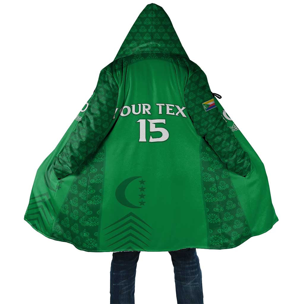 Custom Comoros Football Cloak Go Champions Green Les Coelacantes - Wonder Print Shop