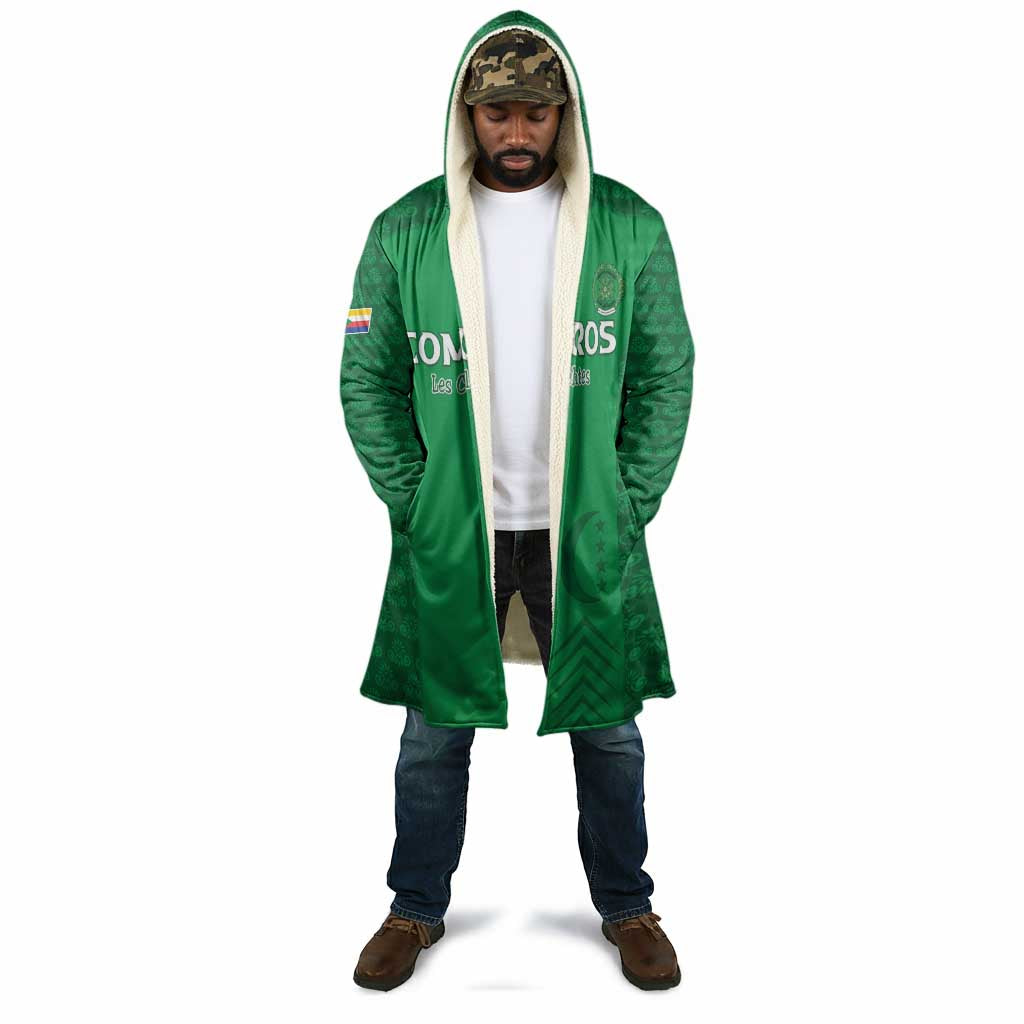 Custom Comoros Football Cloak Go Champions Green Les Coelacantes - Wonder Print Shop