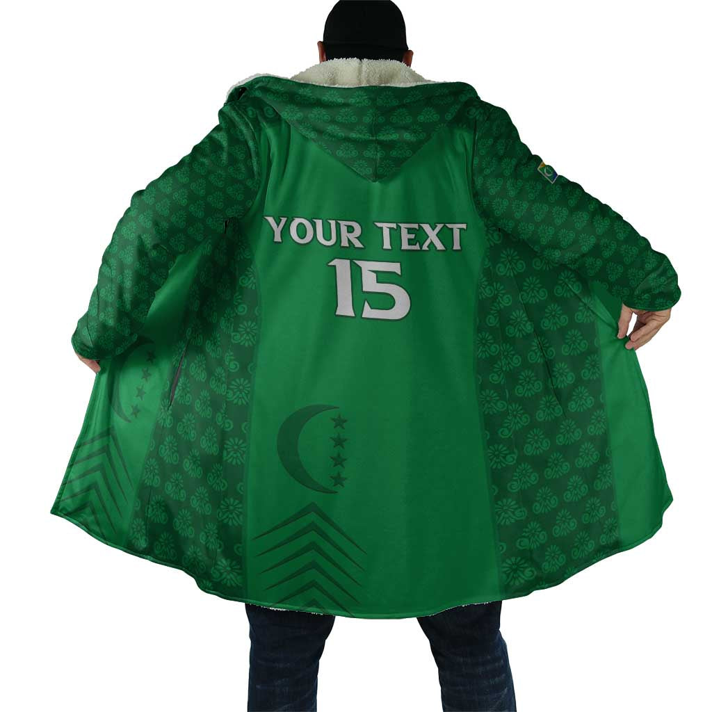 Custom Comoros Football Cloak Go Champions Green Les Coelacantes - Wonder Print Shop