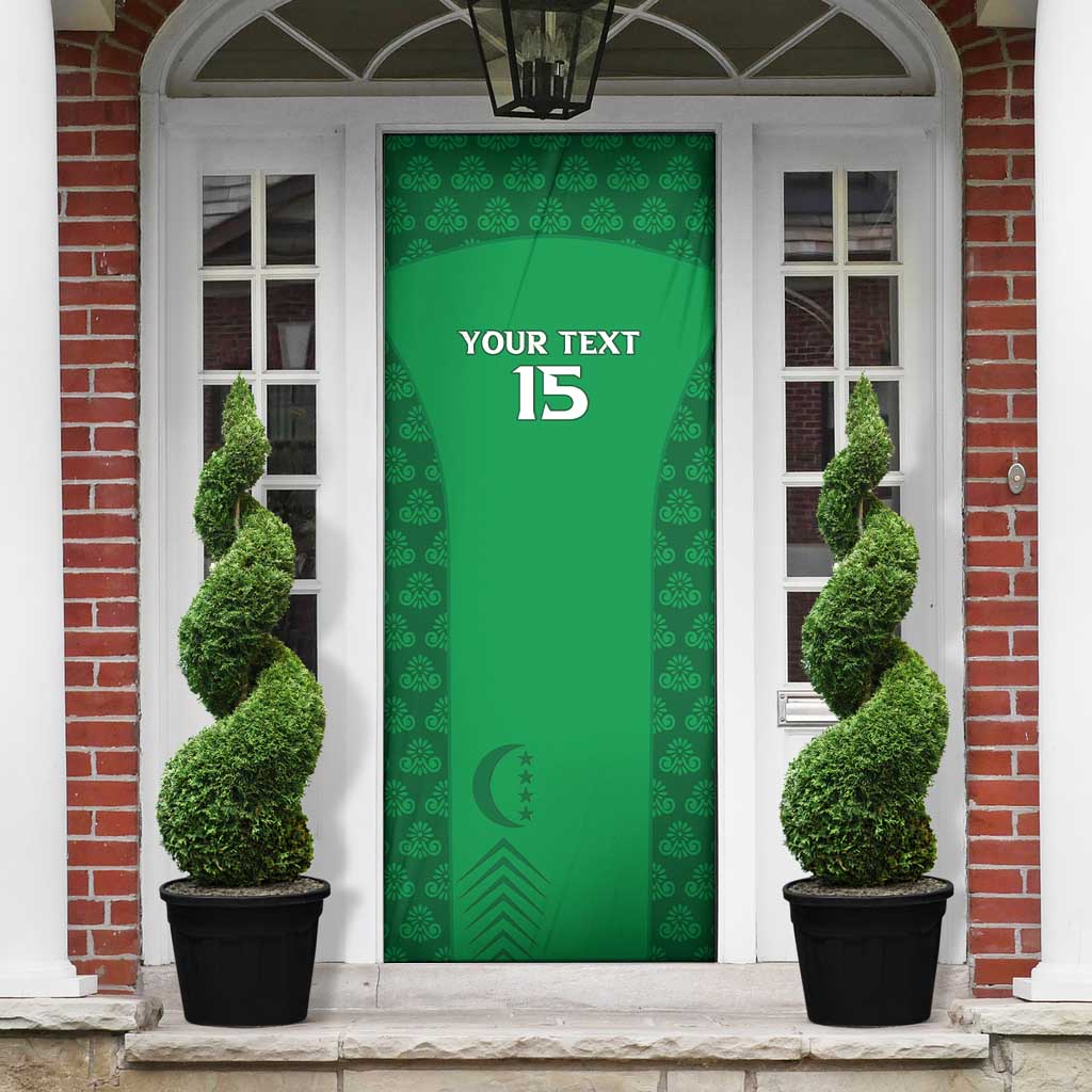 Custom Comoros Football Door Cover Go Champions Green Les Coelacantes - Wonder Print Shop