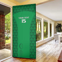Custom Comoros Football Door Cover Go Champions Green Les Coelacantes - Wonder Print Shop