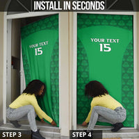 Custom Comoros Football Door Cover Go Champions Green Les Coelacantes - Wonder Print Shop