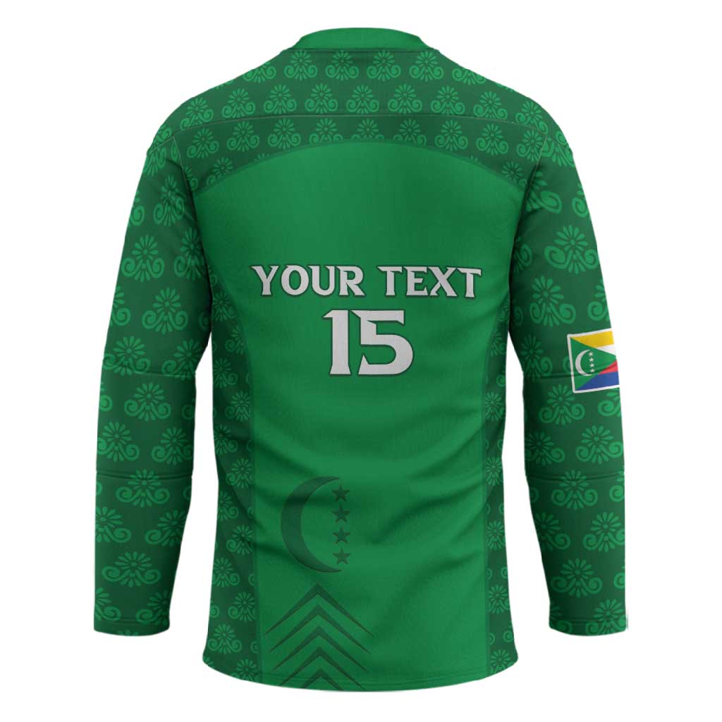 Custom Comoros Football Hockey Jersey Go Champions Green Les Coelacantes - Wonder Print Shop