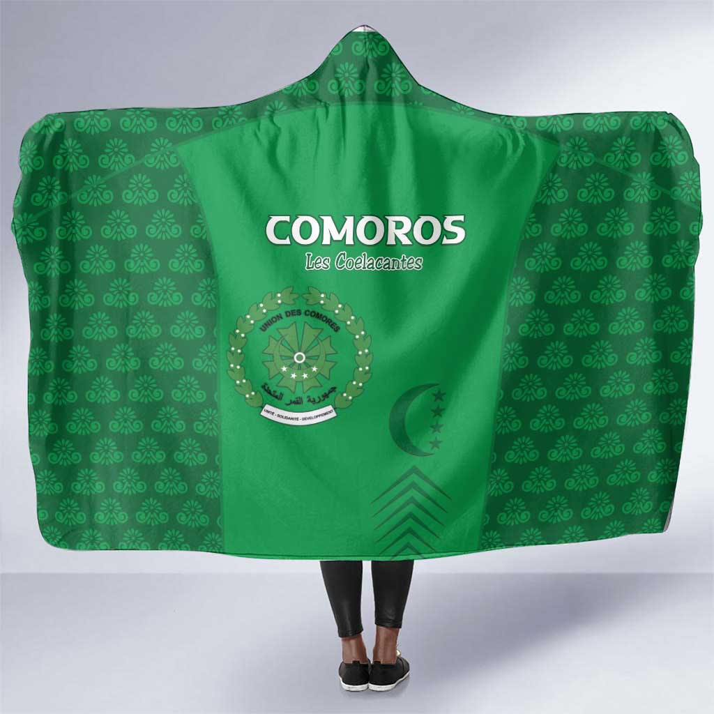 Comoros Football Hooded Blanket Go Champions Green Les Coelacantes - Wonder Print Shop