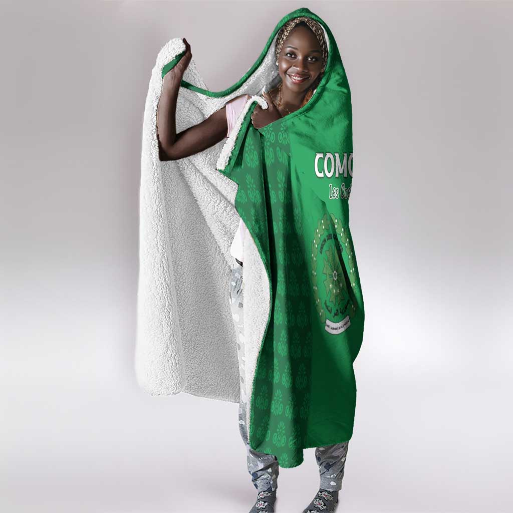 Comoros Football Hooded Blanket Go Champions Green Les Coelacantes - Wonder Print Shop