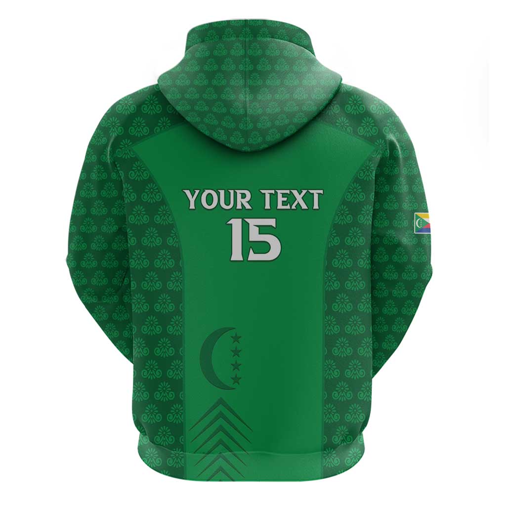 Custom Comoros Football Hoodie Go Champions Green Les Coelacantes - Wonder Print Shop