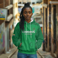Custom Comoros Football Hoodie Go Champions Green Les Coelacantes - Wonder Print Shop