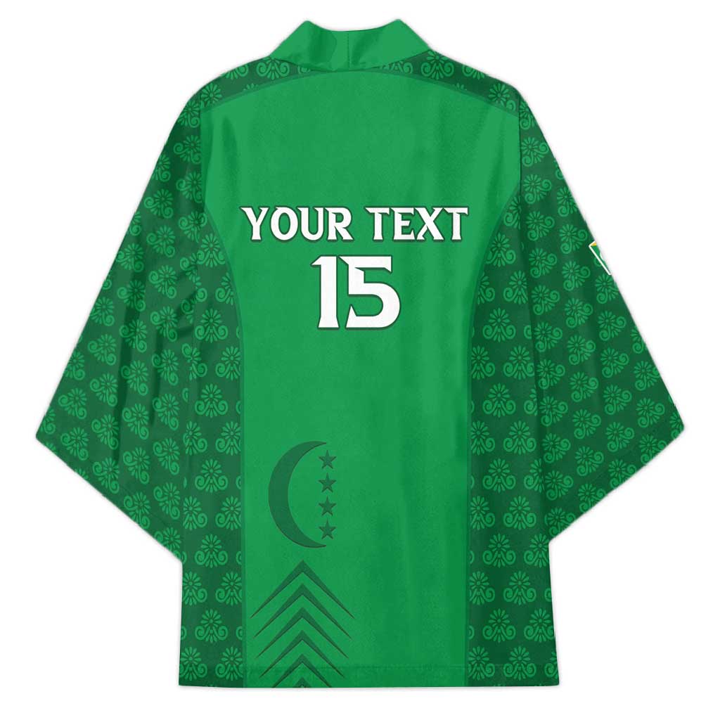 Custom Comoros Football Kimono Go Champions Green Les Coelacantes - Wonder Print Shop