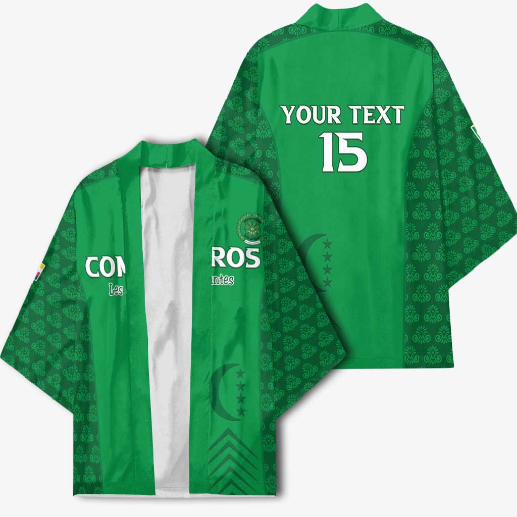 Custom Comoros Football Kimono Go Champions Green Les Coelacantes - Wonder Print Shop