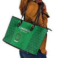 Comoros Football Leather Tote Bag Go Champions Green Les Coelacantes - Wonder Print Shop