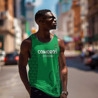 Custom Comoros Football Men Tank Top Go Champions Green Les Coelacantes - Wonder Print Shop