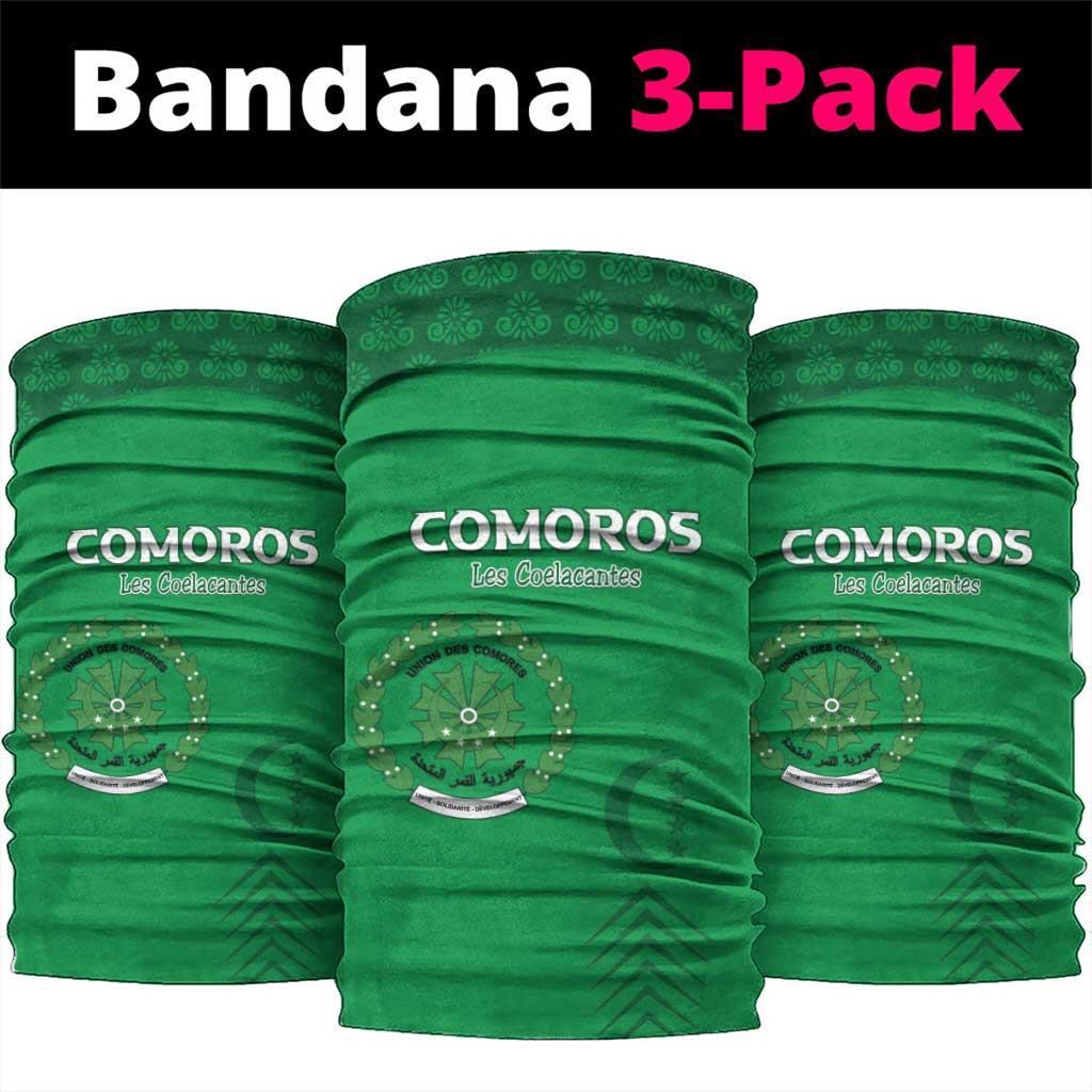 Comoros Football Neck Gaiter Go Champions Green Les Coelacantes - Wonder Print Shop