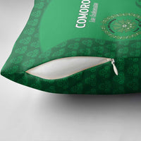 Comoros Football Pillow Cover Go Champions Green Les Coelacantes - Wonder Print Shop