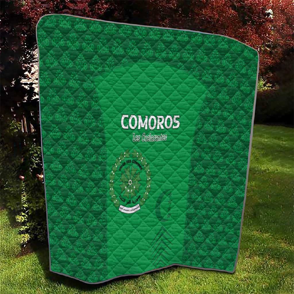 Comoros Football Quilt Go Champions Green Les Coelacantes - Wonder Print Shop